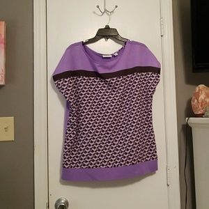 Purple and black blouse